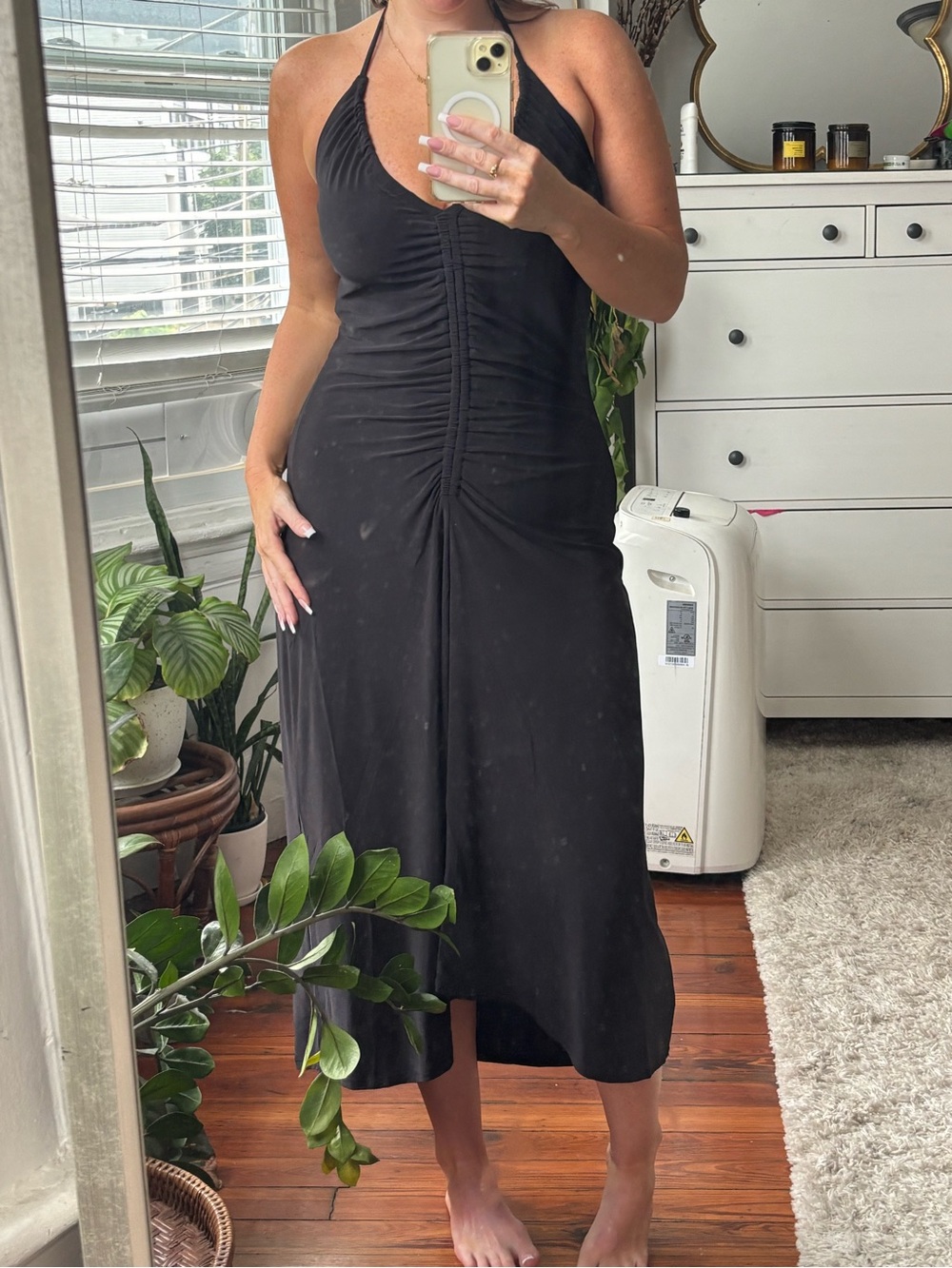 Express black halter dress size large